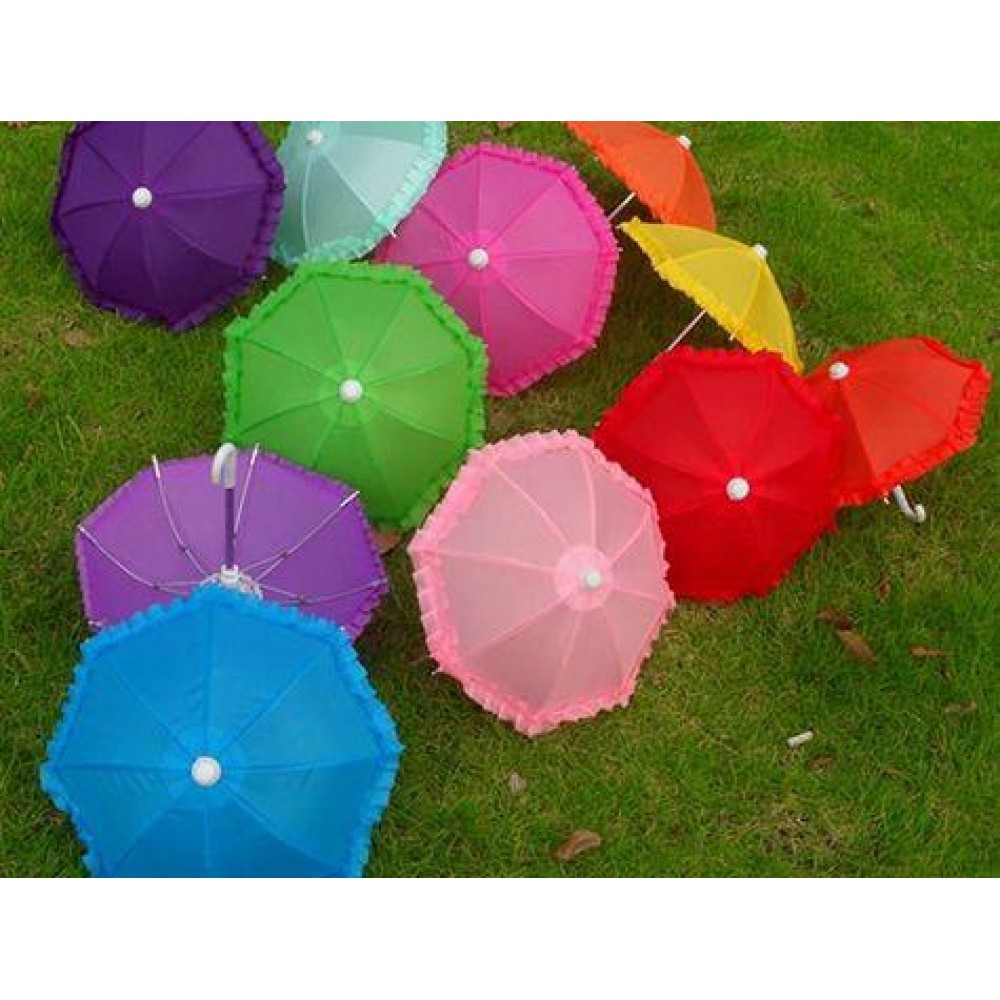 Dekoratif Mini Şemsiye Küçük Karışık Renklerde