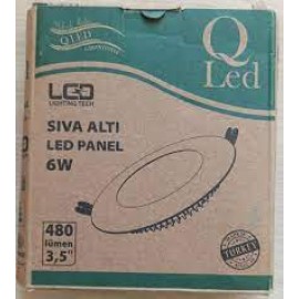 Sıva Altı Led Panel 6W 3,5 İnç 480Lm Gün Işığı 105 mm