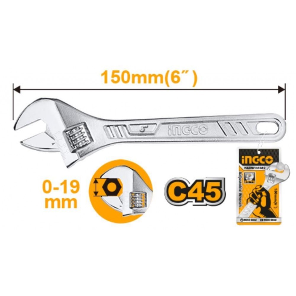 İngco HADW131062 Kurbağacık Anahtar 150 mm
