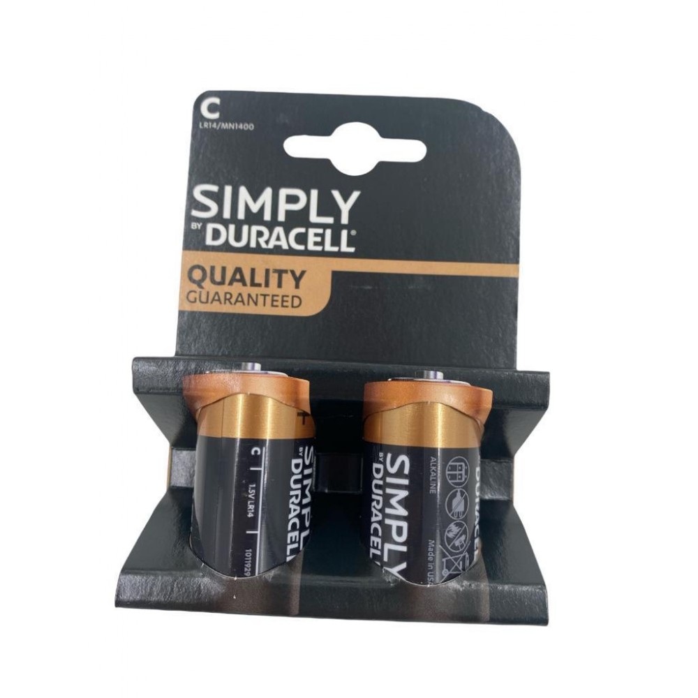 Duracell Simply Alkalin C Orta Boy Pil 2'li Paket