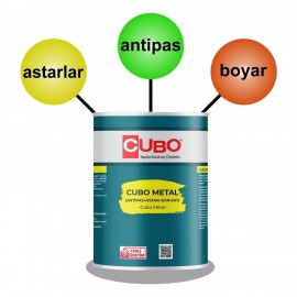 Cubo Metal Pas Boyası Siyah 2,5 Litre