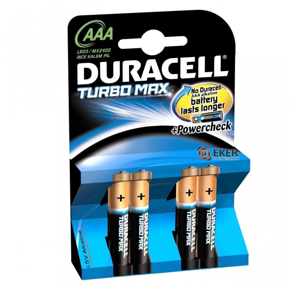 Duracell Turbo Max Alkalin AAA 4'' Paket