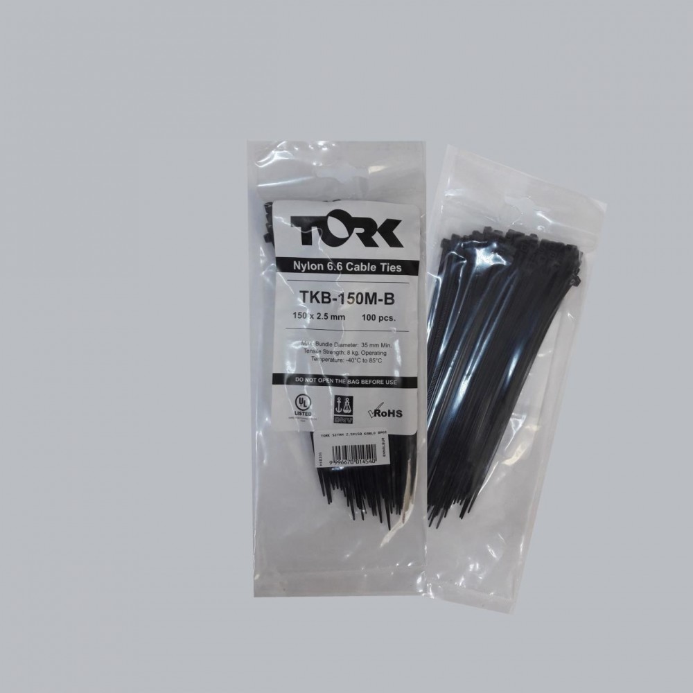 Tork Siyah Kablo Bağı 2,5x150