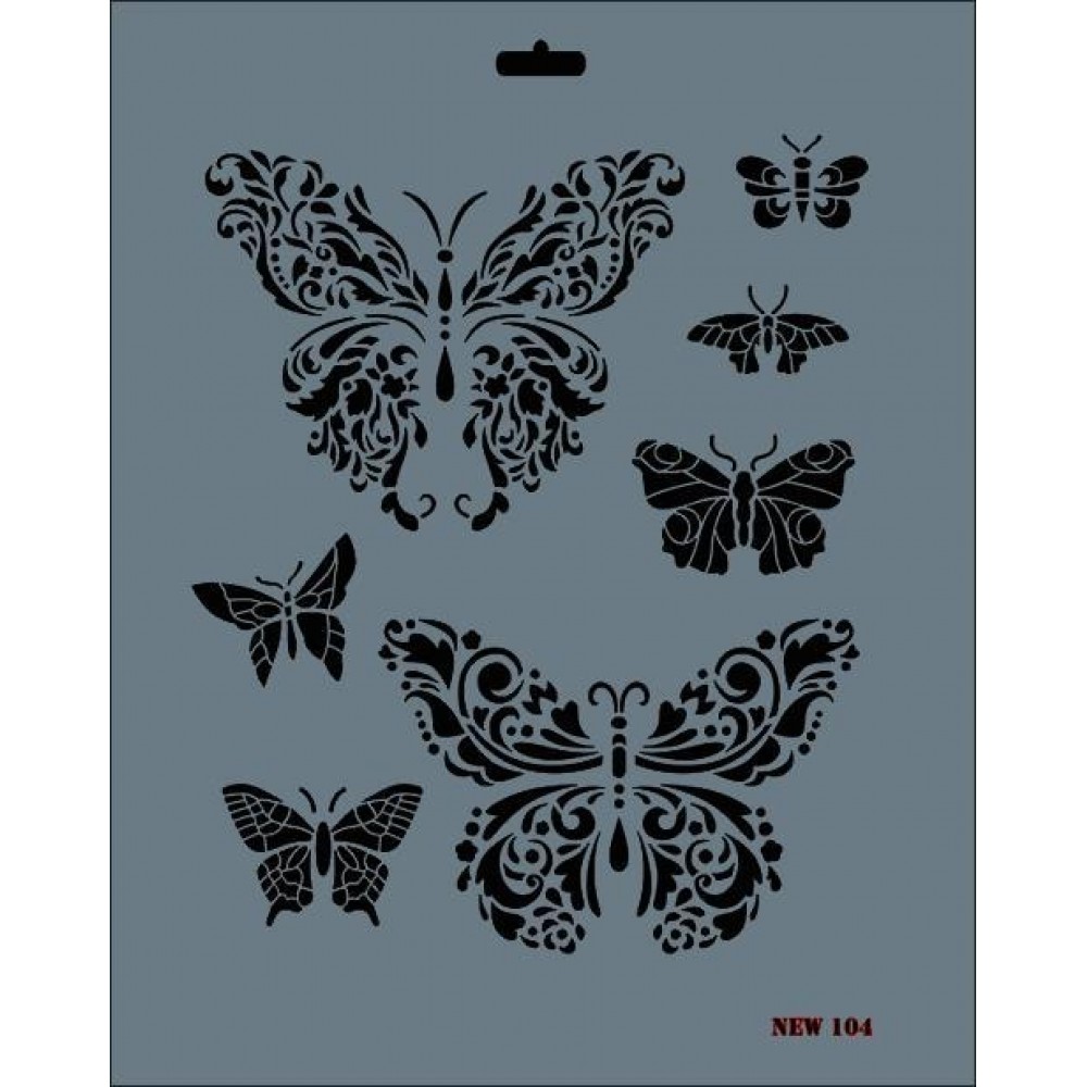 Rich New Seri N-104 Stencil 35x25 cm
