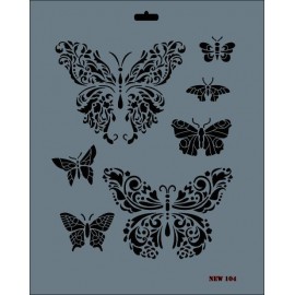 Rich New Seri N-104 Stencil 35x25 cm