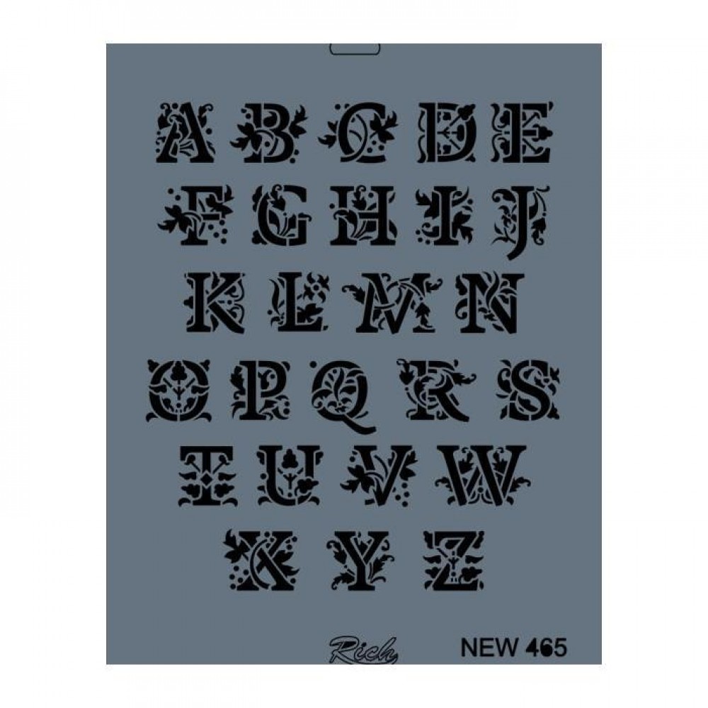 Rich New Seri N-465 Stencil 35x25 cm