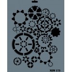 Rich New Seri N-173 Stencil 35x25 cm