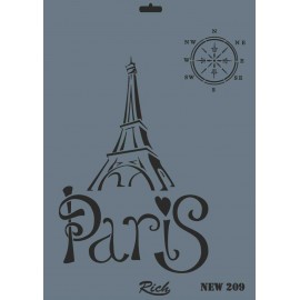 Rich New Seri N-209 Stencil 35x25 cm