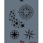 Rich New Seri N-343 Stencil 35x25 cm