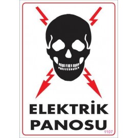 Elektrik Panosu Uyarı Levhası 25x35 KOD:1107