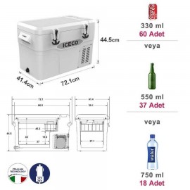 ICECO YD42 Litre Kompresörlü Oto Buzdolabı