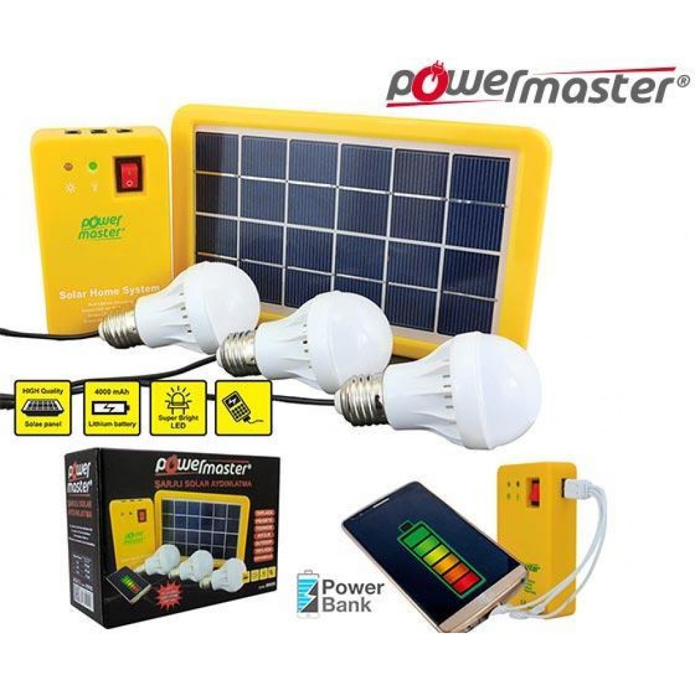 Power Master 8905 Solar Panel 3 Adet Led Ampüllü