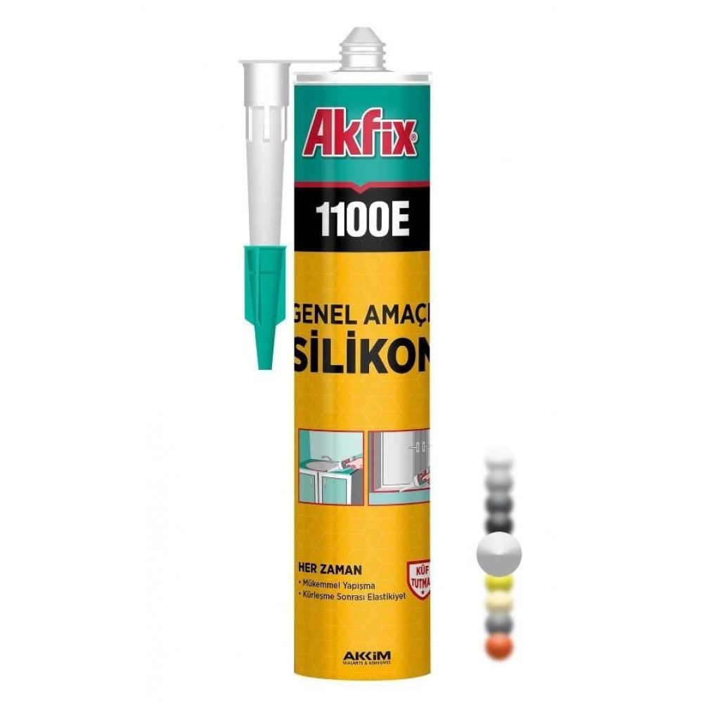 Akfix 1100E Şeffaf Silikon 280 gr