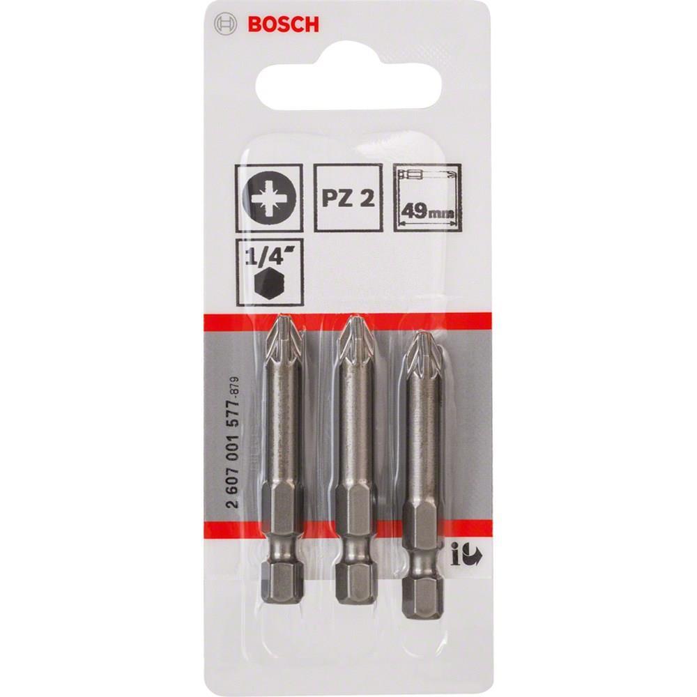 Bosch Bits Uç ExtraHard PZ2 49 mm 3'lü