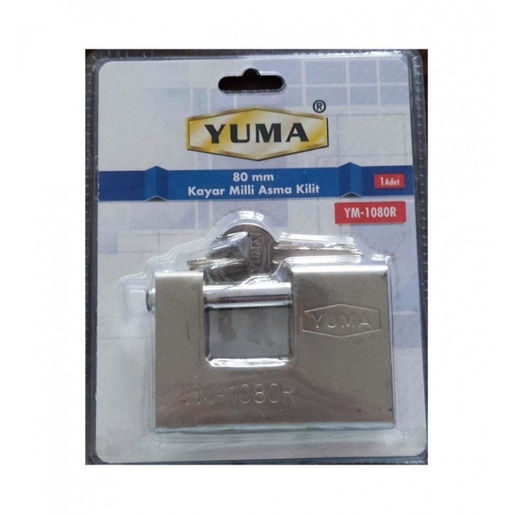 Yuma YM 1080R  Kayar Milli Asma Kilit 80 mm