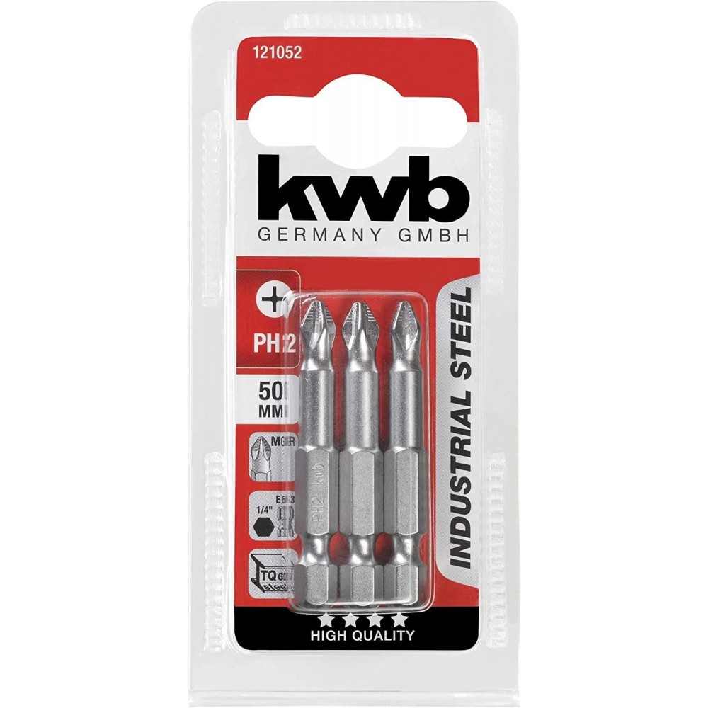 Kwb 121052 3 Parça Bits Seti PH2 50 mm