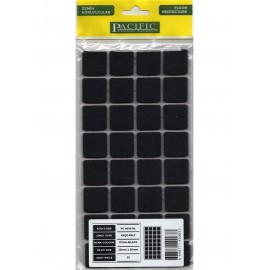 Pacific 6025 BL Yapışkanlı Keçe 25 mm X 25 mm Siyah