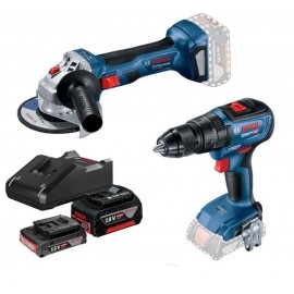 Bosch GWS 180-LI + GSB 18V-50 Akülü Taşlama ve Darbeli Matkap Seti
