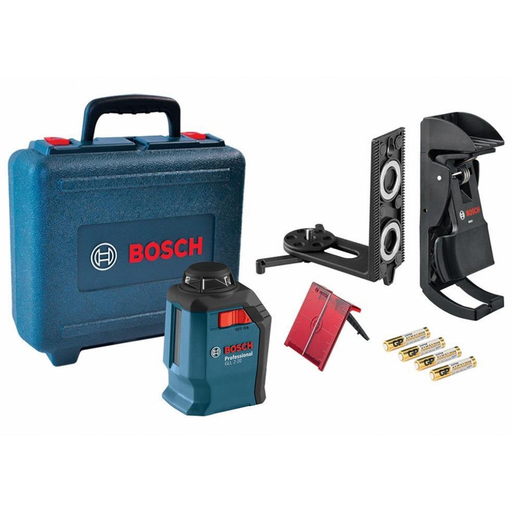 Bosch GLL 2-20 +BM 3 Çizgi Lazer Seti Çantalı