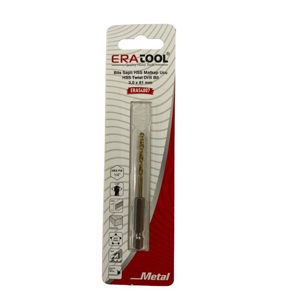 Eratool 54807 Altıgen Hss Matkap Ucu 3X81 mm