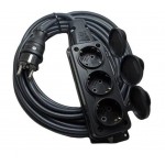 Hiva HV806 10 Metre 3 lü Kauçuk Uzatma Kablo  3X2,5