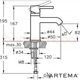 Artema A41984 Minimax S Lavabo Bataryası