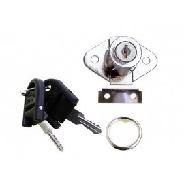 Silver Oval Çekmece Kilidi 22 mm