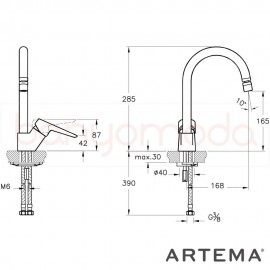 Artema A42148 Solid S Kuğu Evye Bataryası