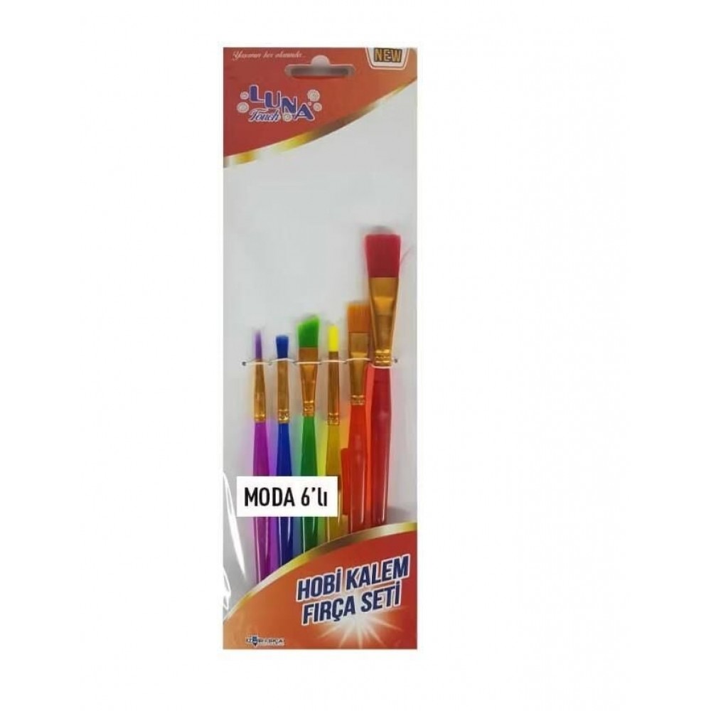 Luna Moda Hobi Kalem Fırça Seti 6 Parça