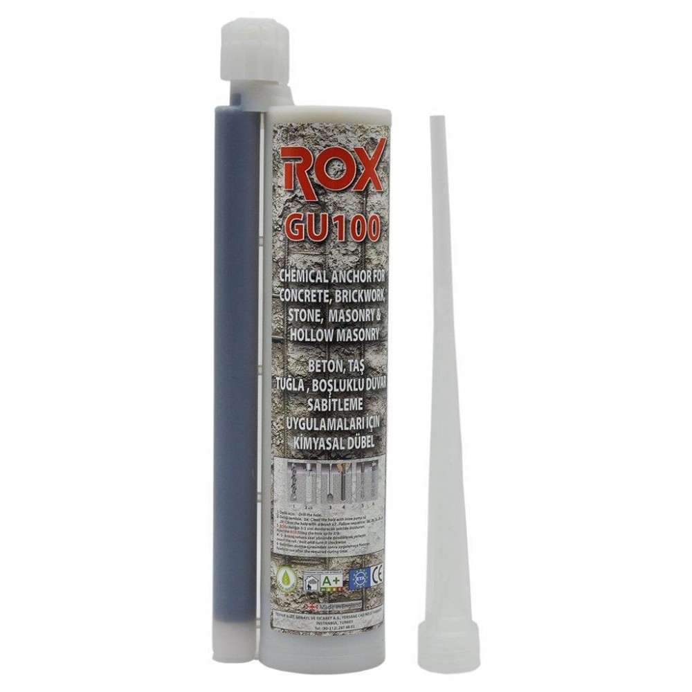 ROX GU100 Epoksi Kimyasal Kartuş 345 ml