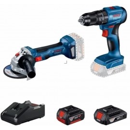 Bosch GWS 180-LI + GSB 185 Akülü Taşlama ve Darbeli Matkap Seti